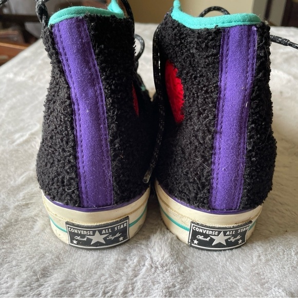 Convers retro Sherpa Chuck 70 high top teal / purple/ black sz 9.5 m 11.5 w